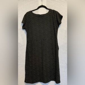 J. Jill Black Midi Sheath Dress with Crew Neck